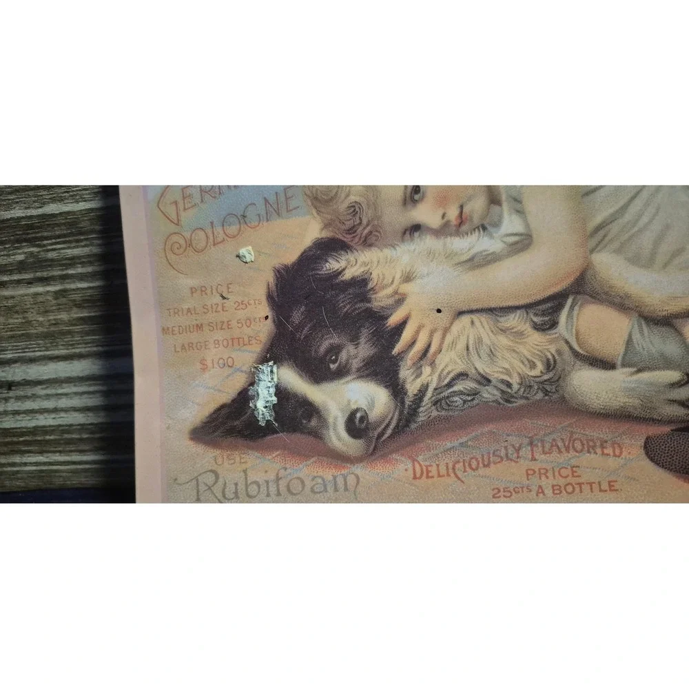 Vintage Hoyt's German Cologne Rubifoam Metal Advertising Sign E.W. Hoyt & Co.‎